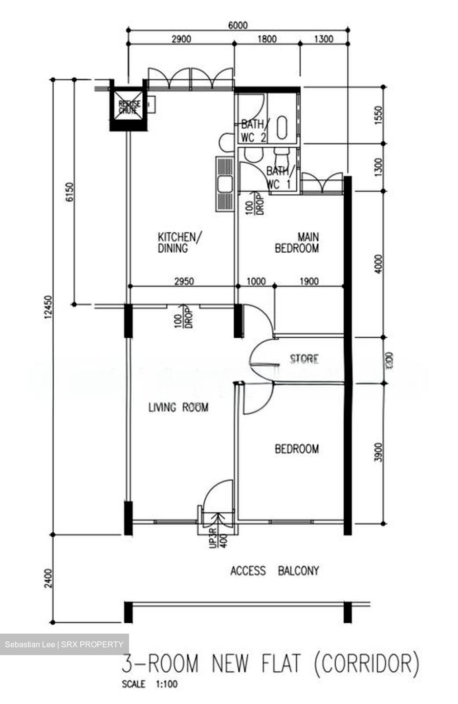 Blk 550 Bedok North Avenue 1 (Bedok), HDB 3 Rooms #533763891